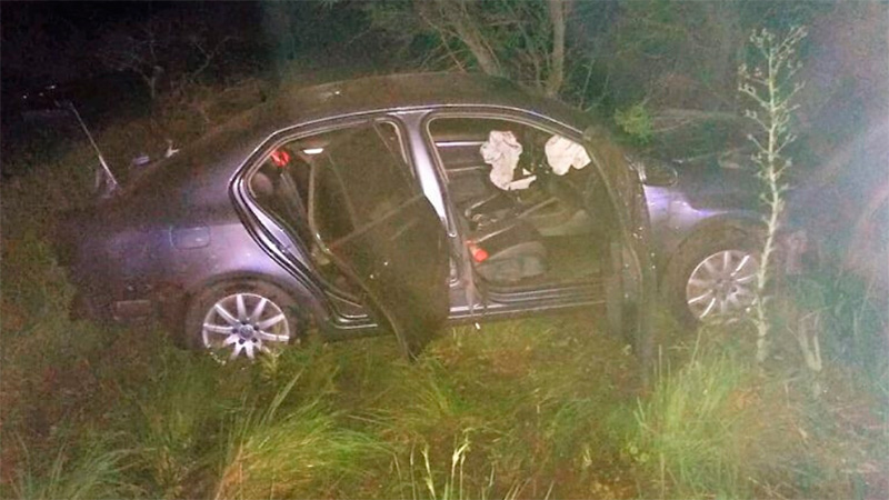 Así quedó el VW Vento tras el impacto. Así quedó el VW Vento tras el impacto.