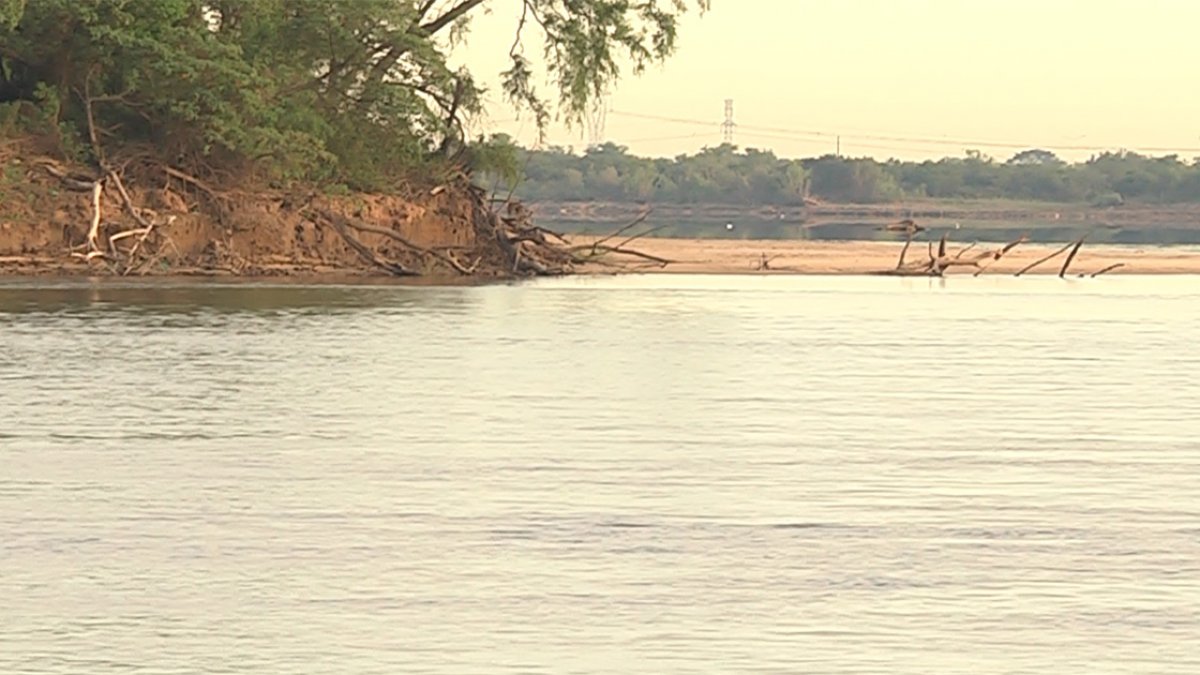 La bajante en el Puerto de Paraná.