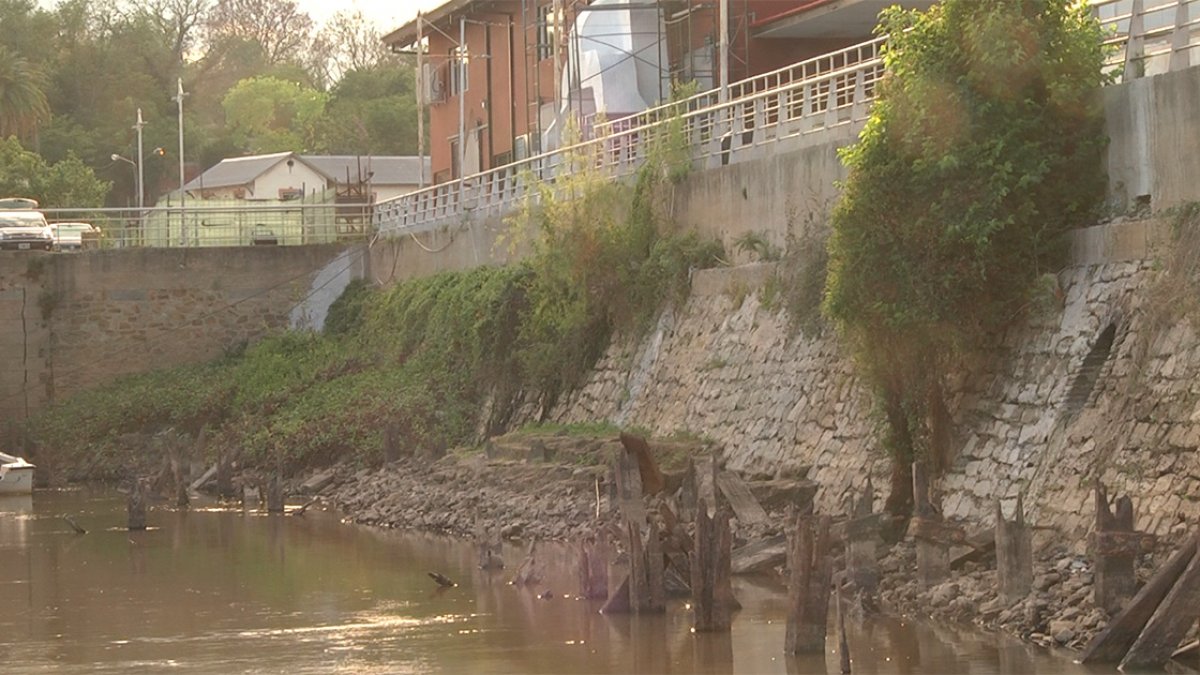 La bajante en el Puerto de Paraná.